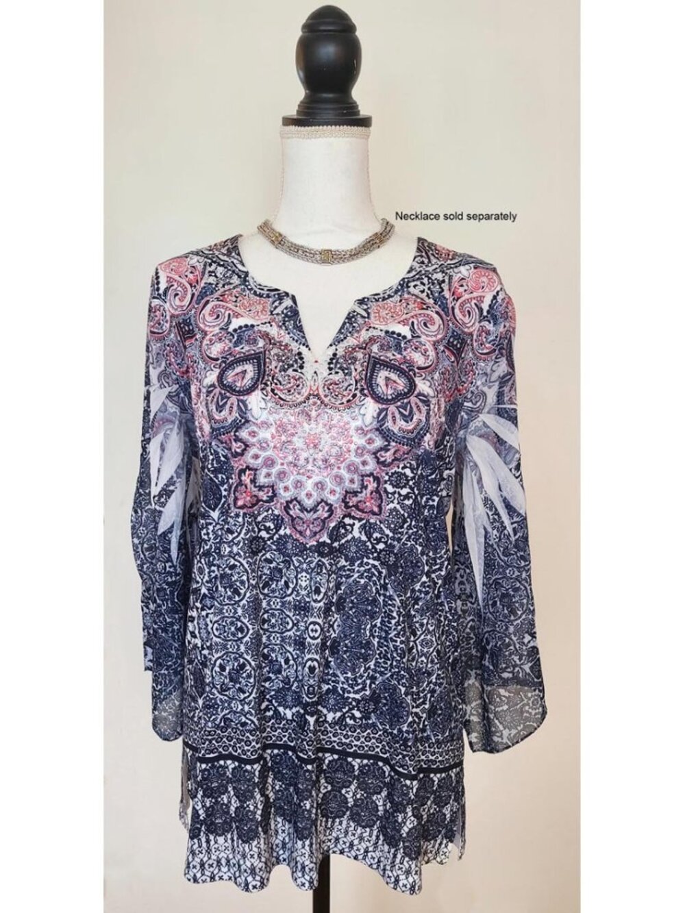 JM Collection Womens Tunic Blouse - XL